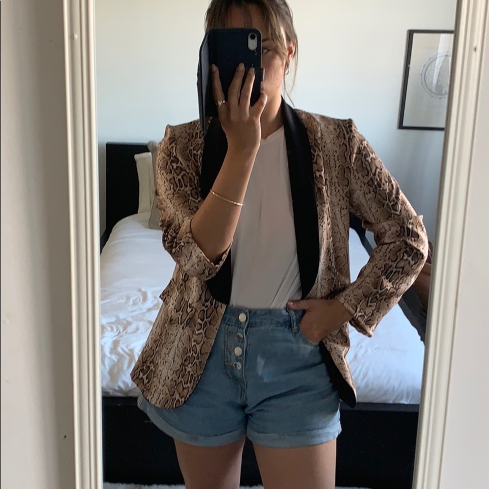 NWT Nasty Gal Snake Blazer